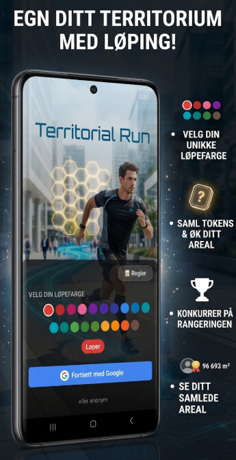 Screenshot of the Territorial Run running app